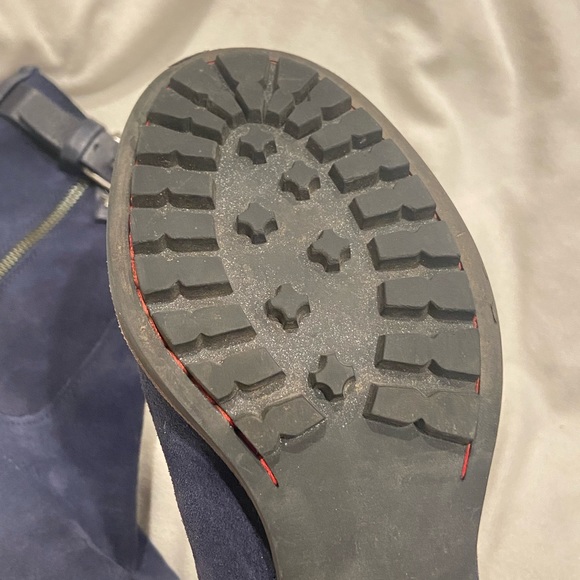 Trask genuine leather suede navy mid calf boots - Picture 7 of 8